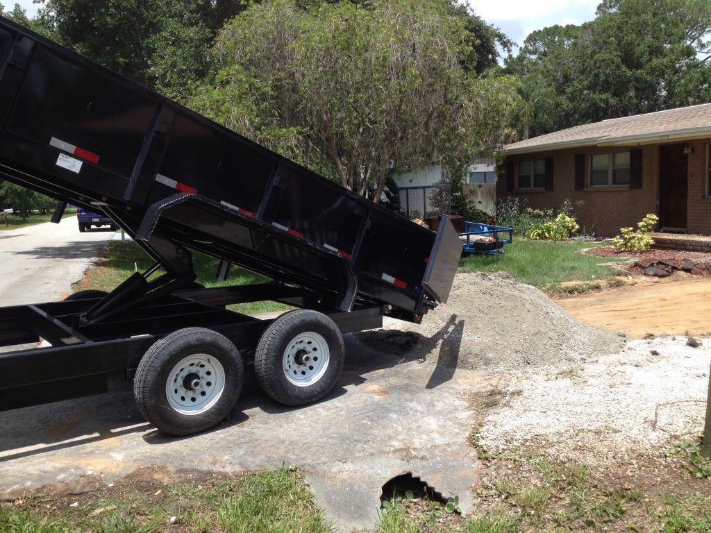 New concrete driveway in Brevard County, FL.