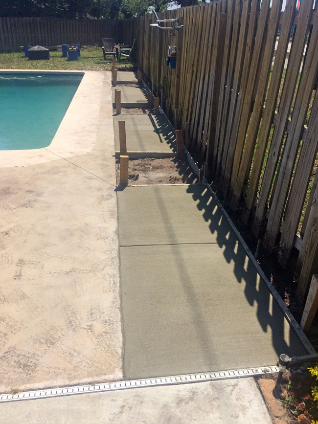 Concrete Pool Deck Extension, Melbourne, Florida
