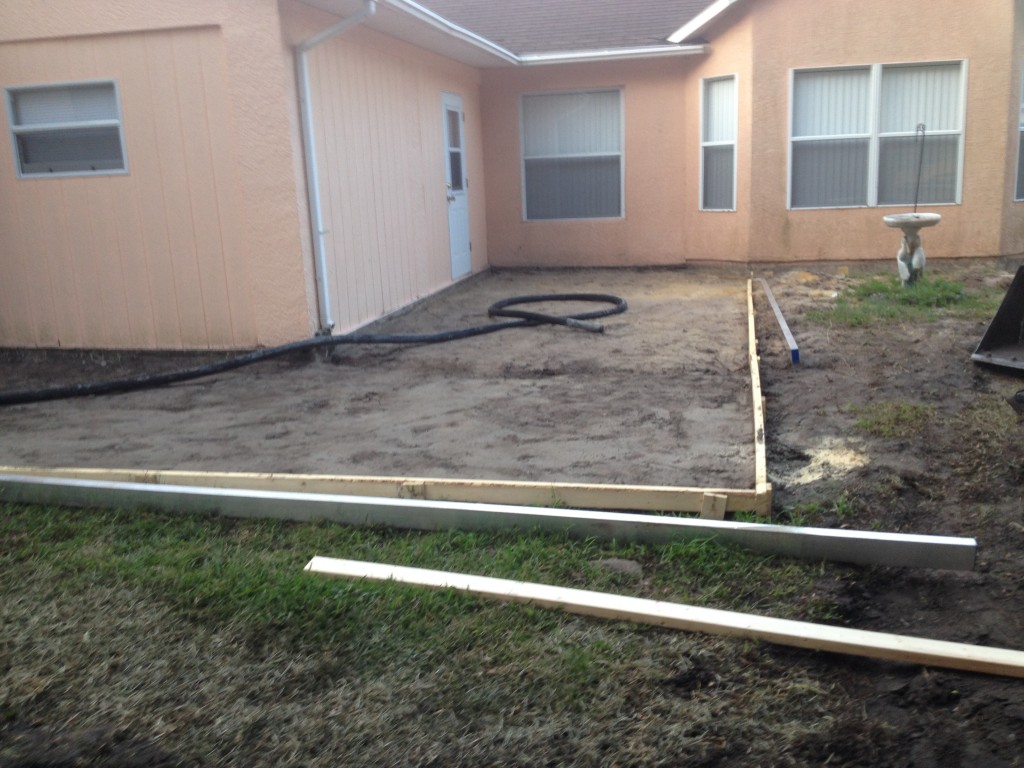 Prepping before we pour the concrete.  In Palm Bay, Florida