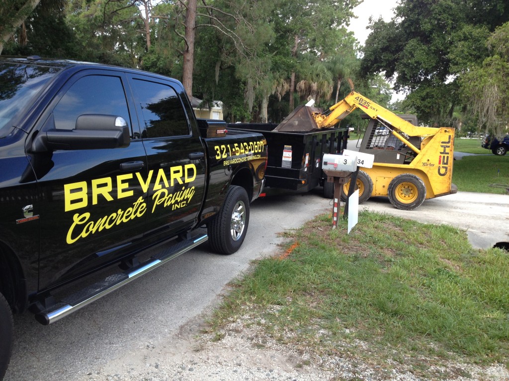 Our truck for Brevard Concrete Paving.